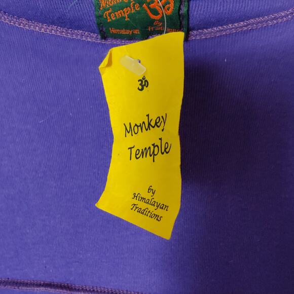 NWT Monkey Temple Himalayan Traditions Sz 4 (S) Purple Pointy Hooded Tunic Shirt - Picture 8 of 10